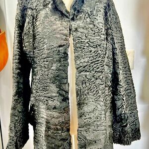 Swakara Genuine Persian Lamb Fur Coat